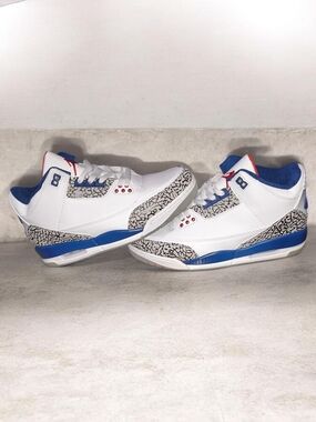 Air Jordan 3 Retro Low - White/Blue Men's Sneakers